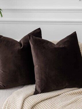 JUSPURBET Throw Pillow Covers Set of 2 Decorative 22x22 Velvet Pillow Covers